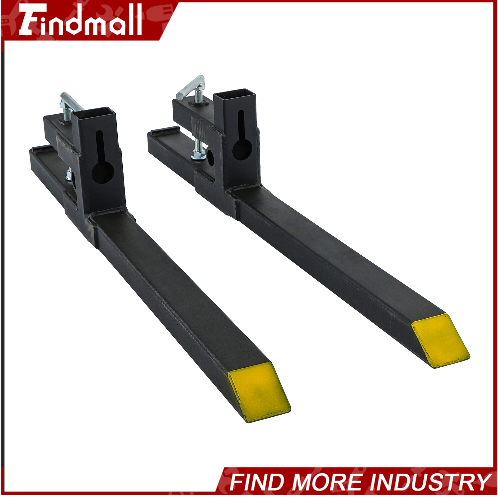 Findmall 43″ 2000lbs Clamp on Pallet Forks Tractor Forks Heavy Duty Bucket Fork