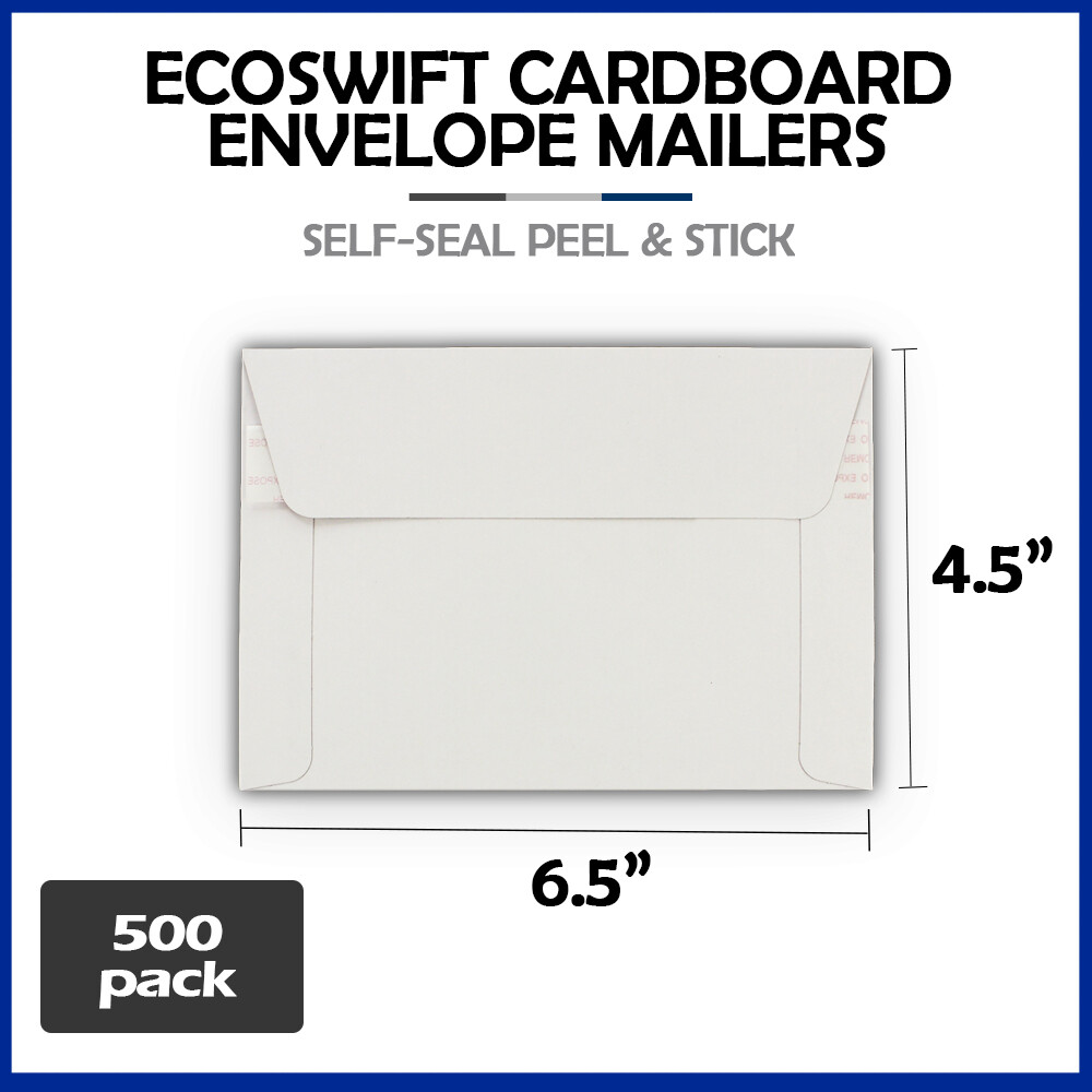 500 – 6.5×4.5 “EcoSwift” Brand Self Seal Rigid Photo Cardboard Envelope Mailers