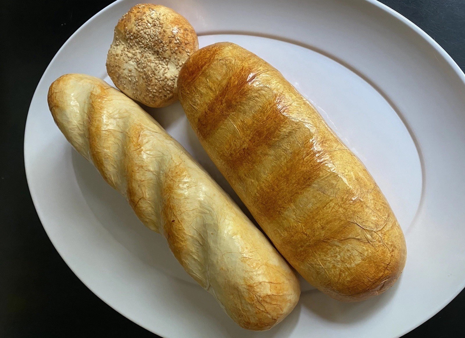 Set of Papier Mache Faux Bread Baguette Display/ Prop/ Decor, Pier 1 – Realistic