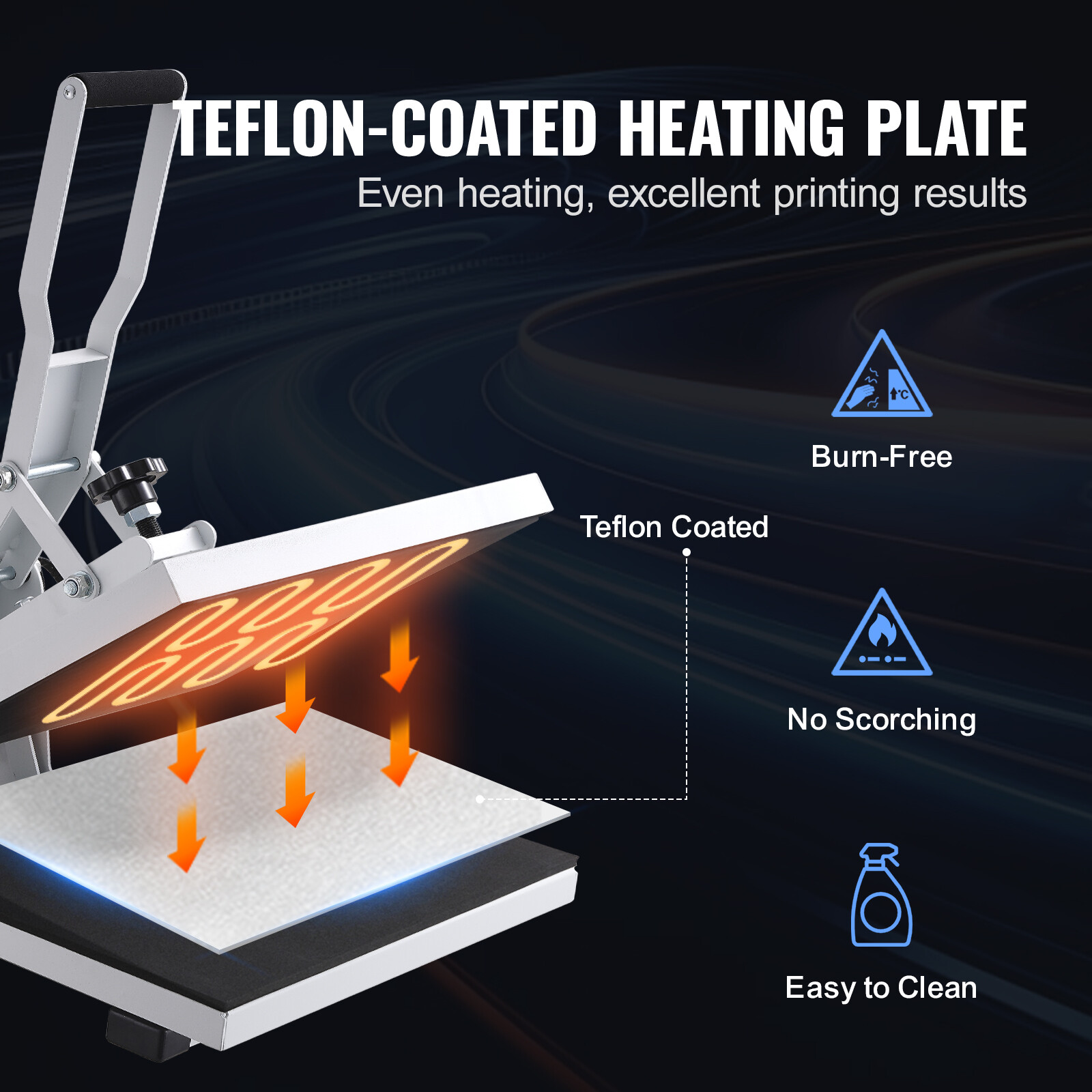 VEVOR Heat Press Machine 15″ x 15″ Sublimation Printer Transfer for DIY T-shirt