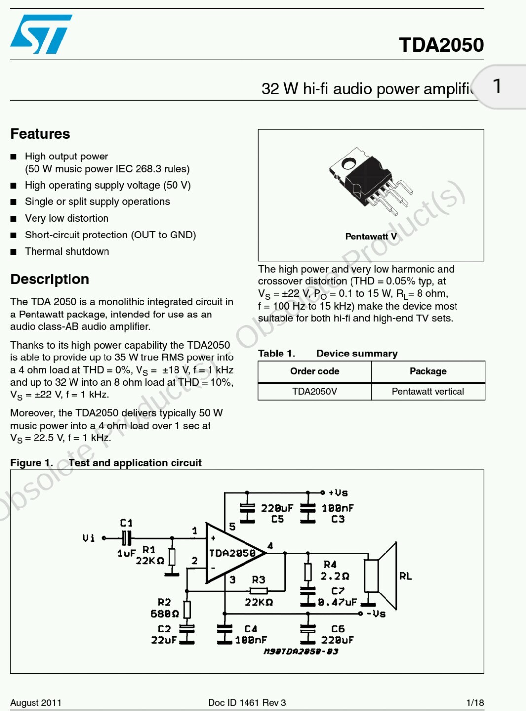 2pcs TDA2050 35W Mono Hi-fi Amplifier 9 to 50 volt dc… USA Seller