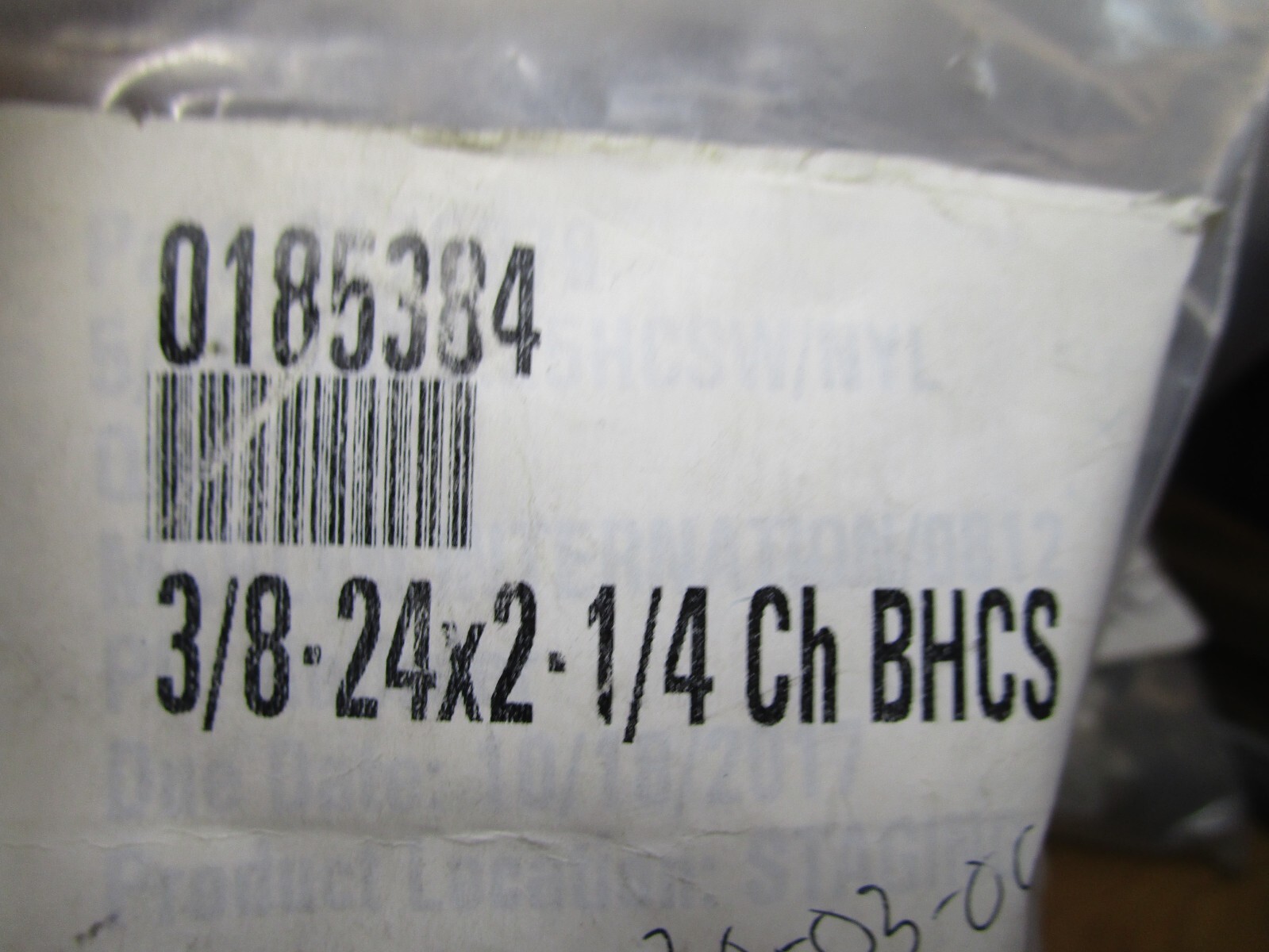 3/8″-24 x 2-1/4 L 7/32″ Hex ASTM F835 Chrome Alloy Steel Socket Cap Screw QTY 20