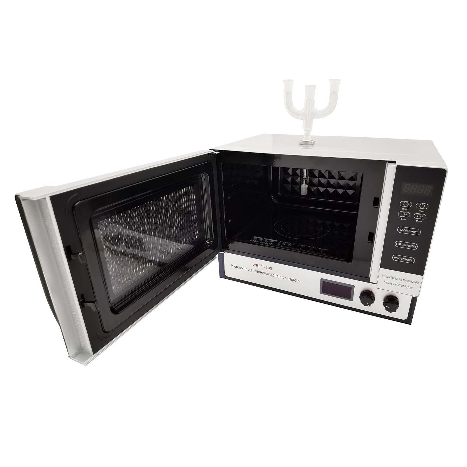 220V WBFY-205 Lab Microwave Chemical Reactor Continuous Wave Chemical Reactor