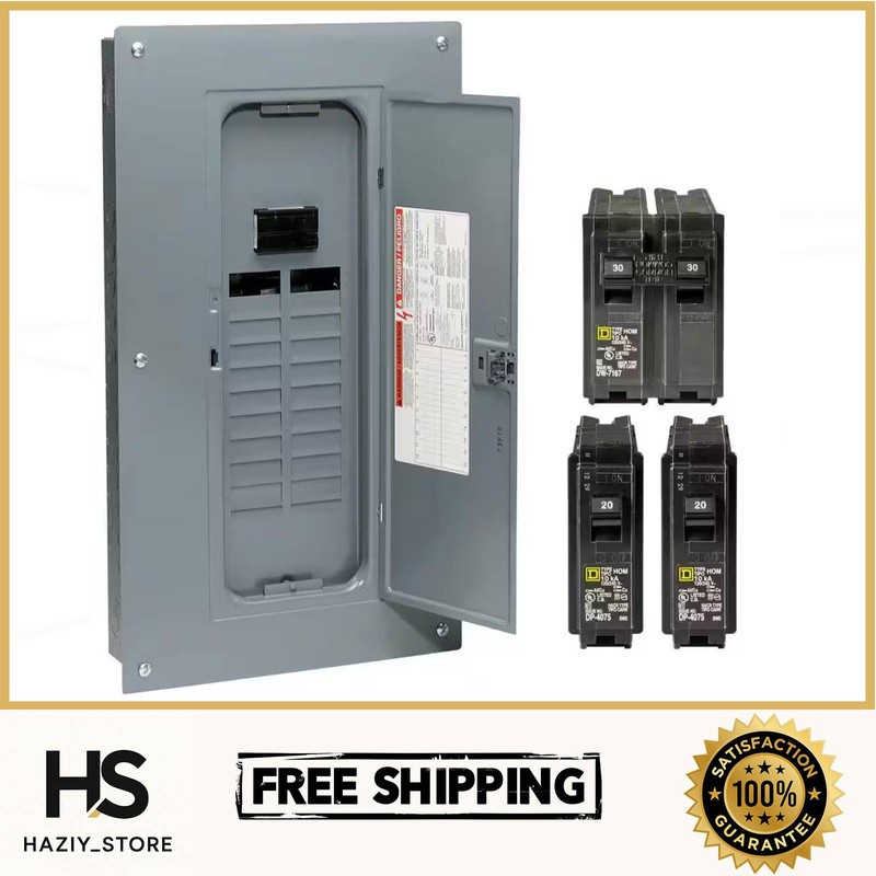 Square D 100 Amp 40 Circuit 20 Space Indoor Main Breaker Box Panel Load Center