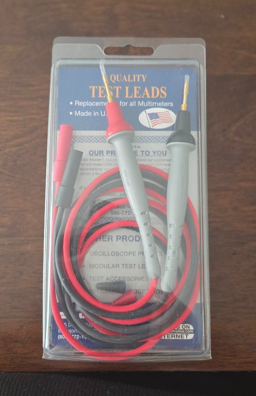 Probe Masters Test Leads 8000 Series – Test Leads Only, 8017S Safety Banana Plug