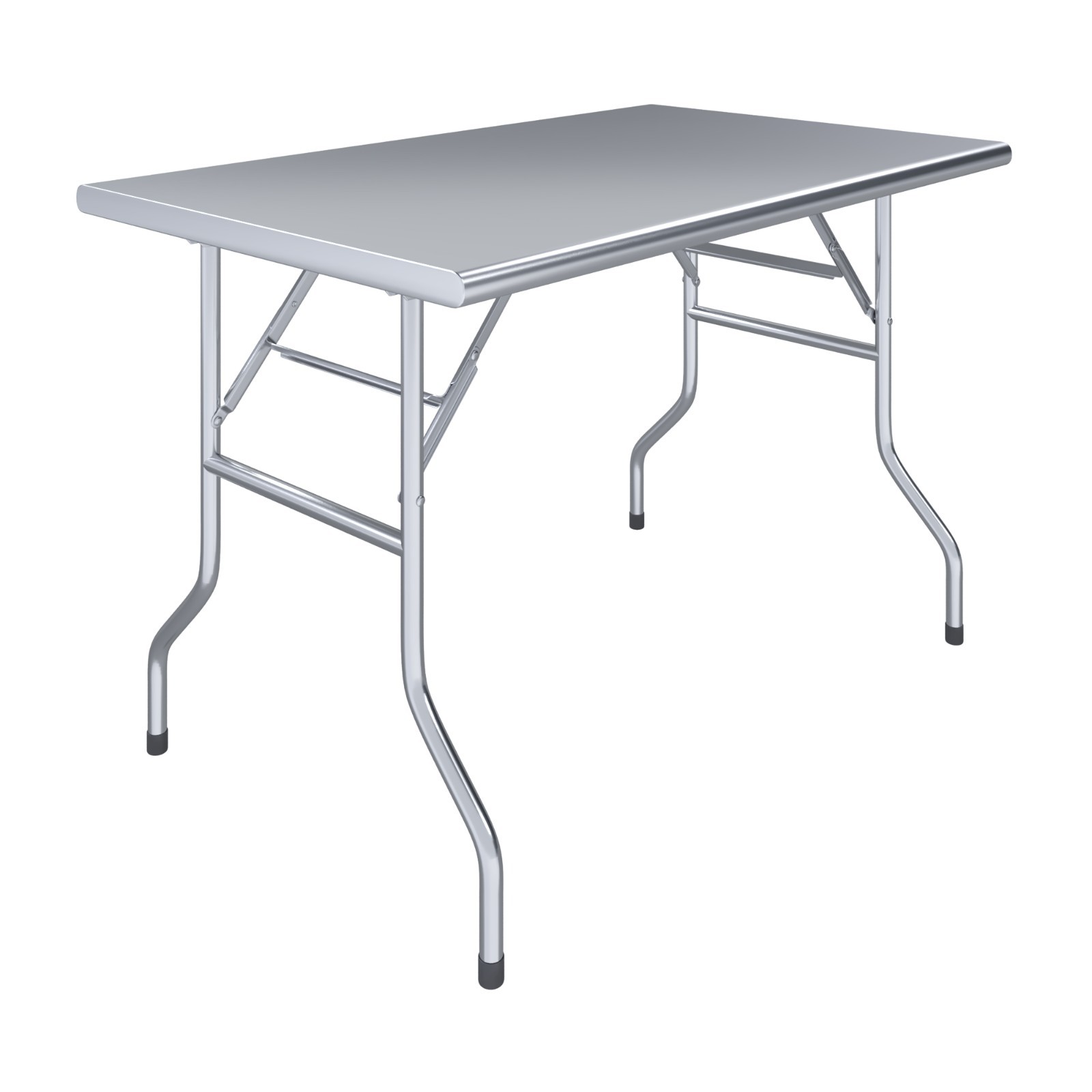 30 in. x 48 in. Stainless Steel Open Base Folding Work Table