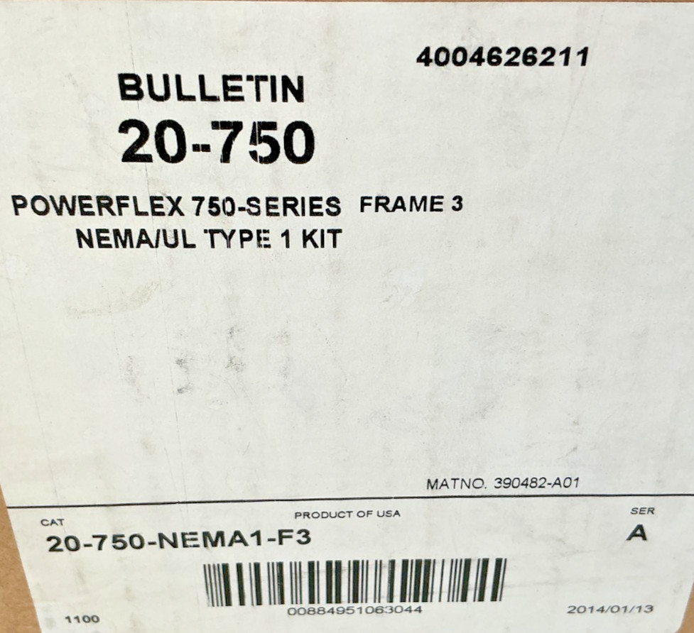 New Rockwell Automation 20-750-NEMA1-F3 Series A Nema/UL Type 1 Kit