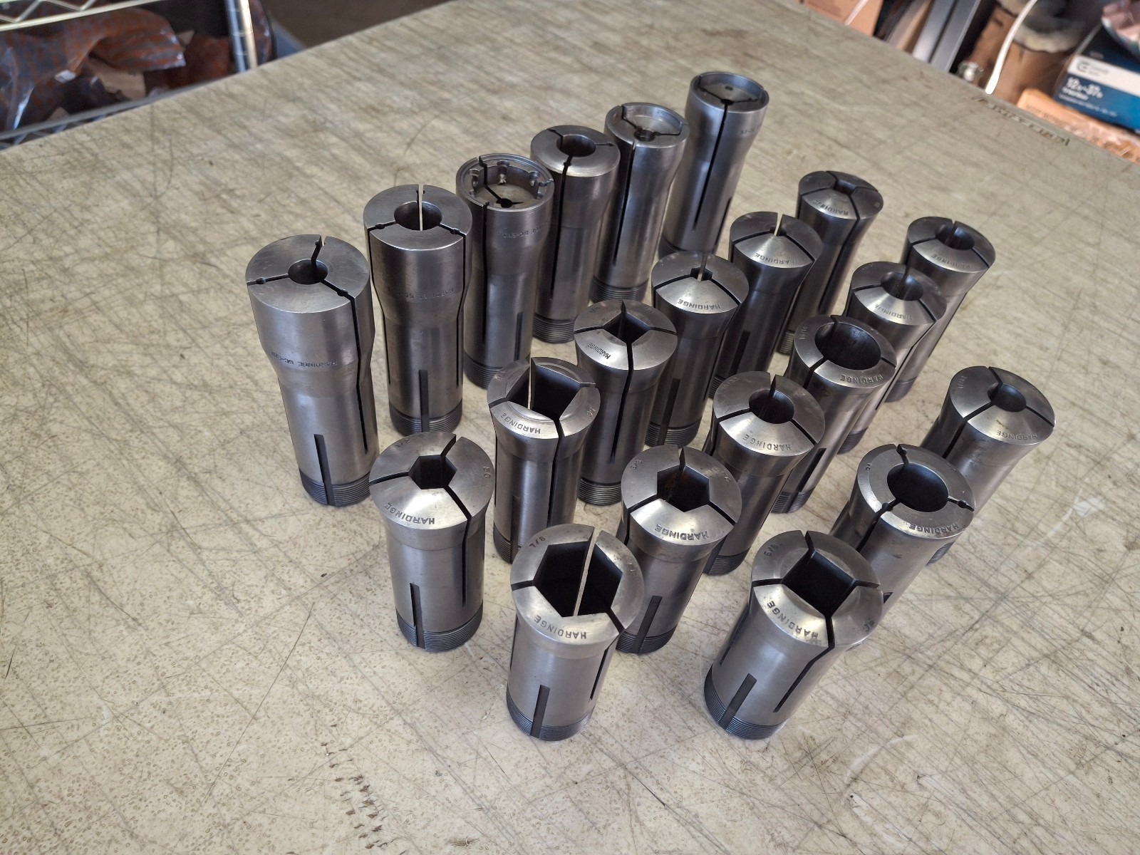 Hardinge 21 Piece 5C 5C-EN1 5C-EN2 Lathe Collet Set Lot