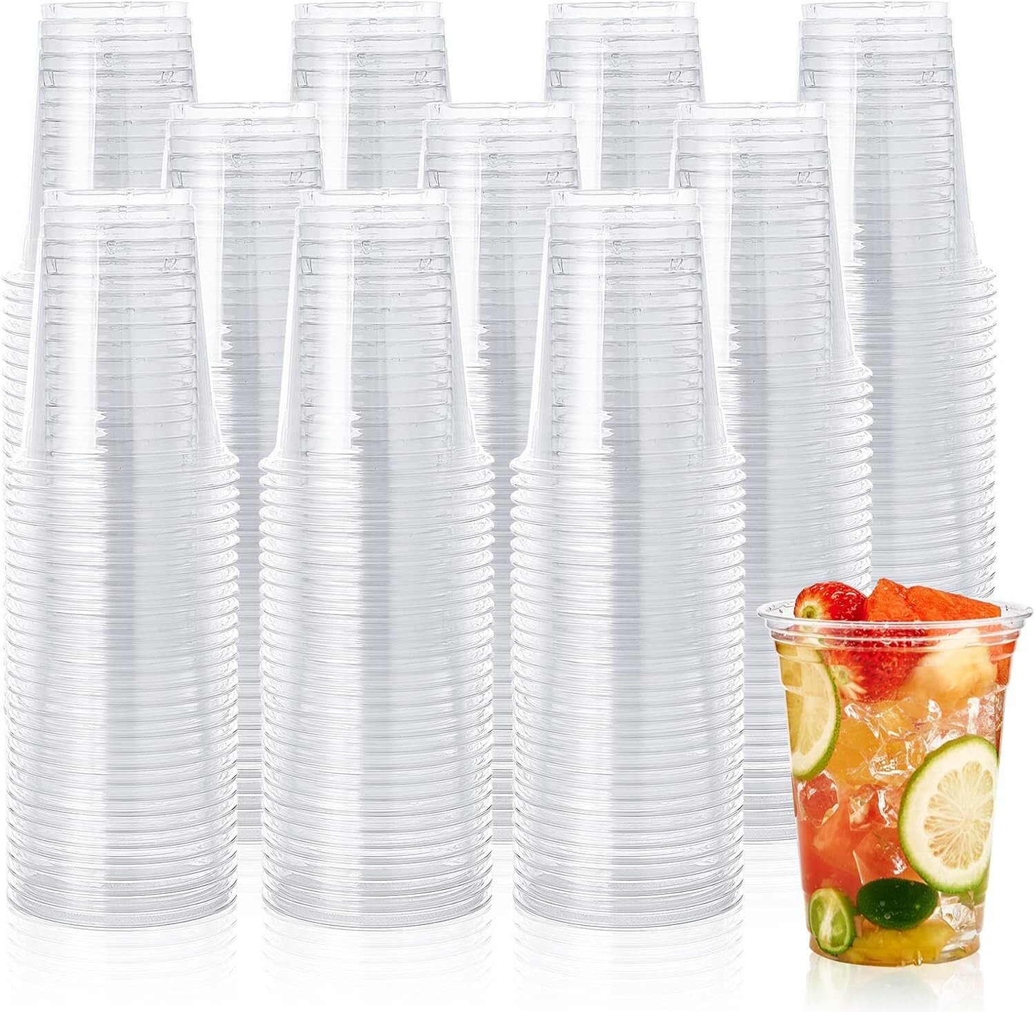 12 oz PET Plastic Cold Cups (98mm) – 1,000 CT
