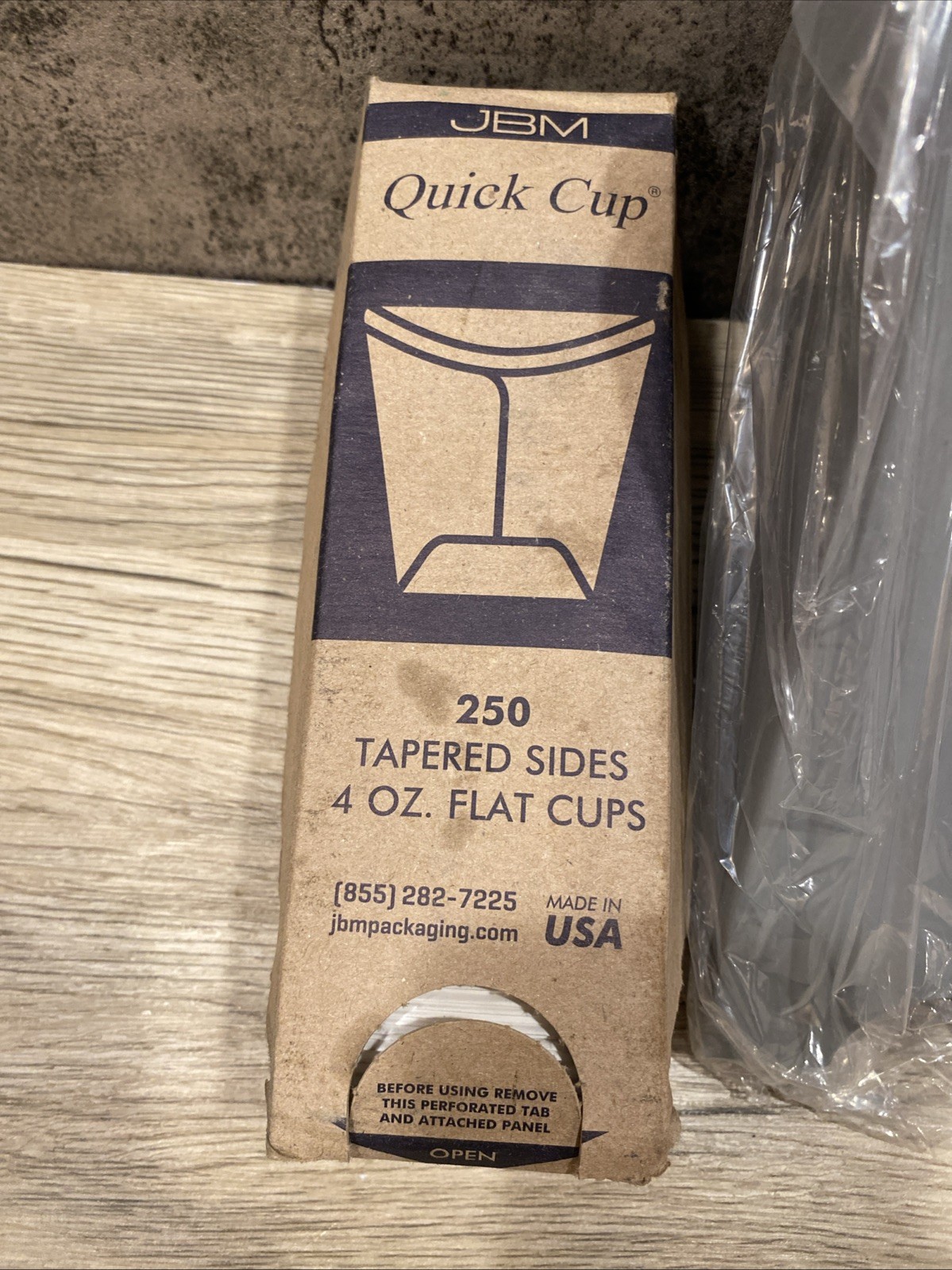JBM Quick Cup Dispenser & Quick Cup Flat Cups 250 Count -Metal Wall Dispenser