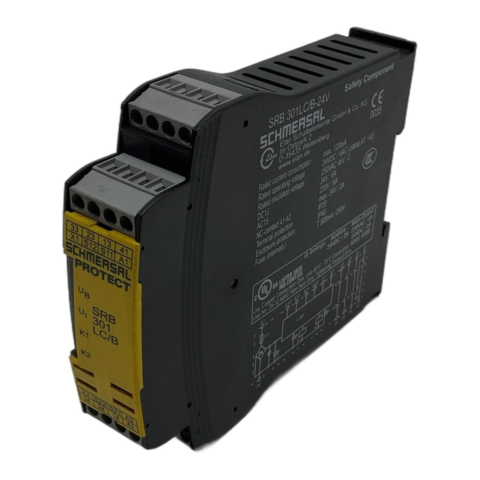 SRB301LC/B-24V 101163456 SCHMERSAL, Schmersal Safety Relay Module 24V SRB ……