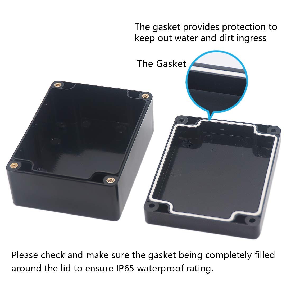 Waterproof Junction Box – Compact ABS Electrical Enclosure, 4.5×3.5×2.2 in
