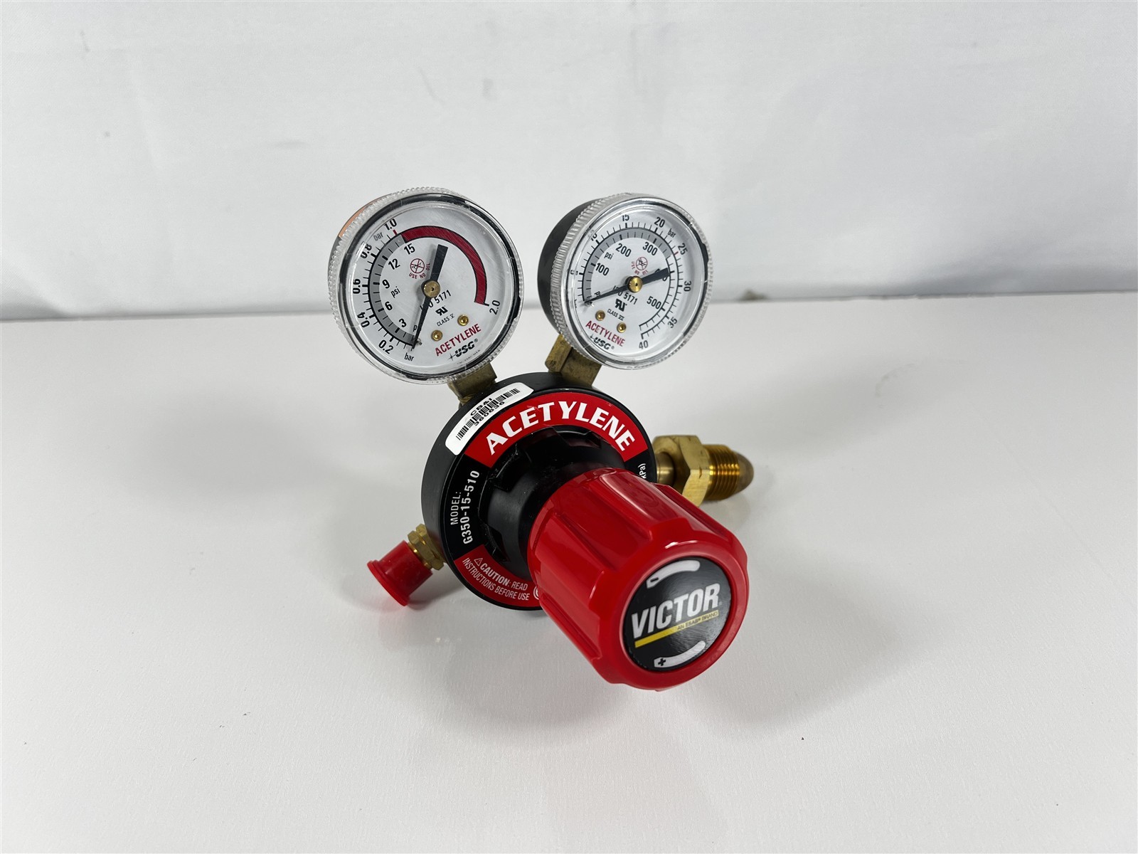 Victor G350-15-510 Heavy Duty Acetylene Regulator 350 psig 2400 kPa (Open Box)