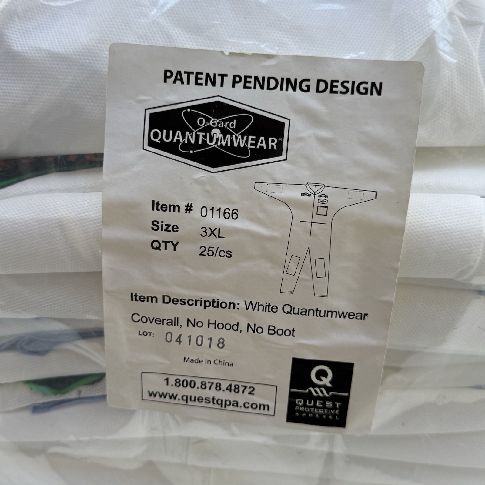NEW – lot of 18 – Q GARD – Quantumwear – 01166 – Jumpsuits – 3XL