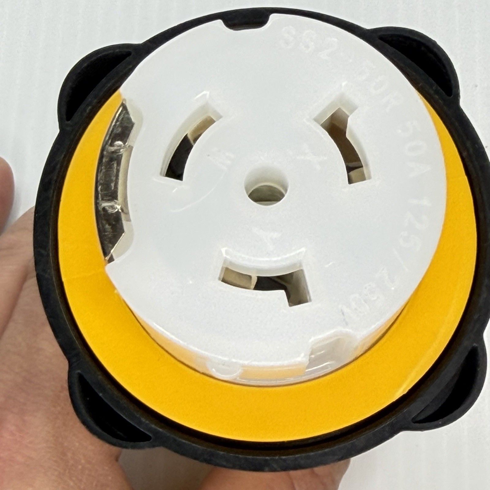 MECMO NEMA L14-30P to SS2-50R RV Marine Power Generator Adapter, 30A 4 Yellow