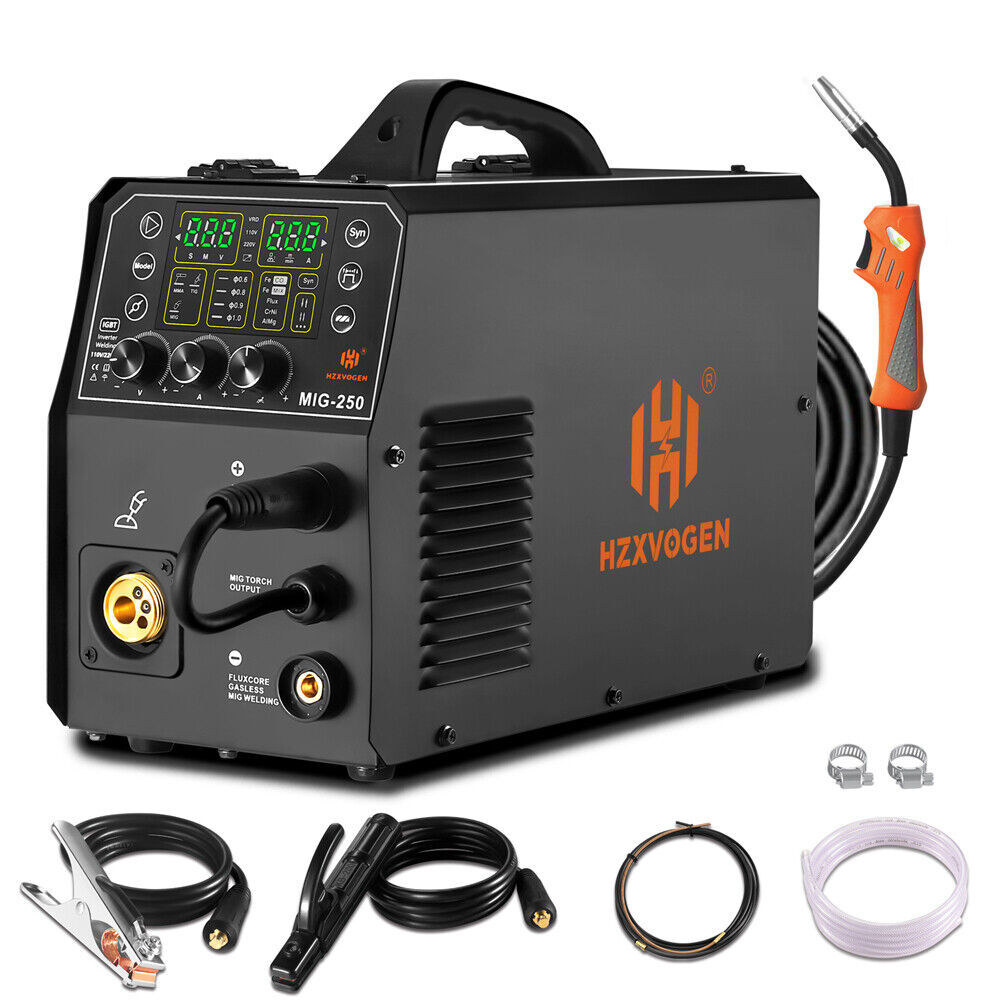 6in1 Gasless MIG Welder Spot/Lift TIG/Stick/Gas MIG 250A 110V/220V for Aluminum