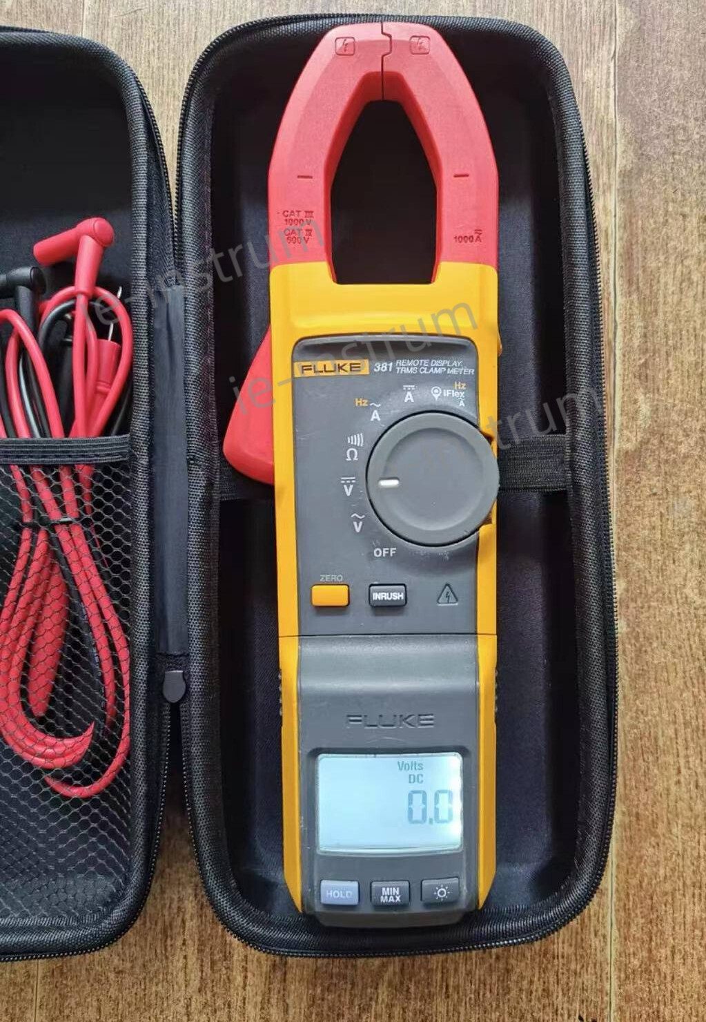 Fluke 381 Remote Display TRMS AC/DC Clamp Meter Multimeter w/ Probe Leads/