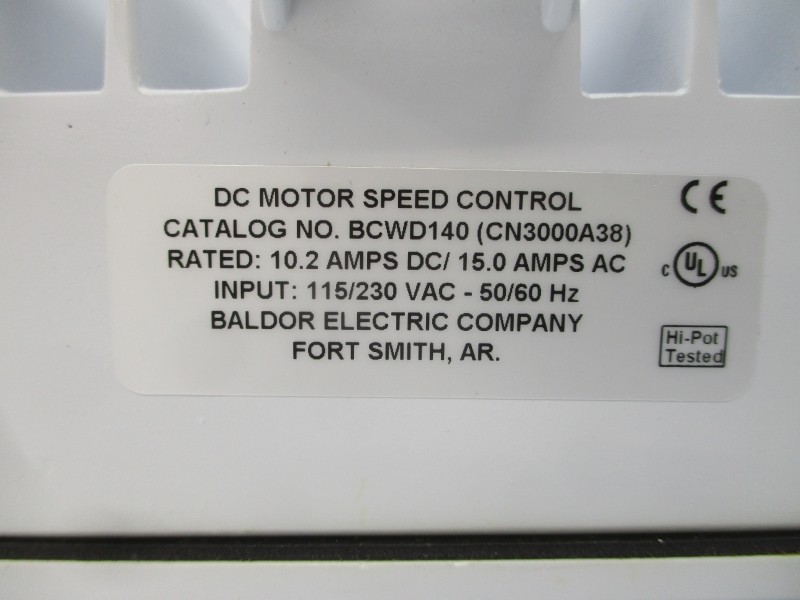 BALDOR ELECTRIC BCWD140 CN3000A38 115/230VAC 15.0A NSMP
