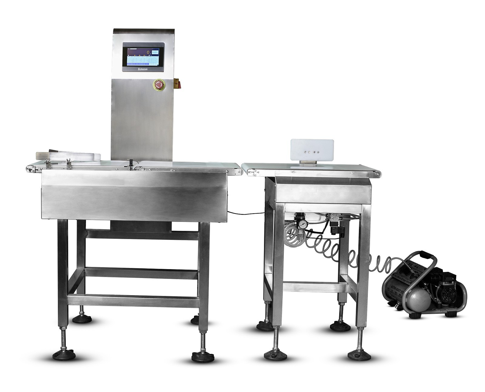 BizAutom BA-ACW In-line Checkweigher System w/ Pneumatic Pushing Arm