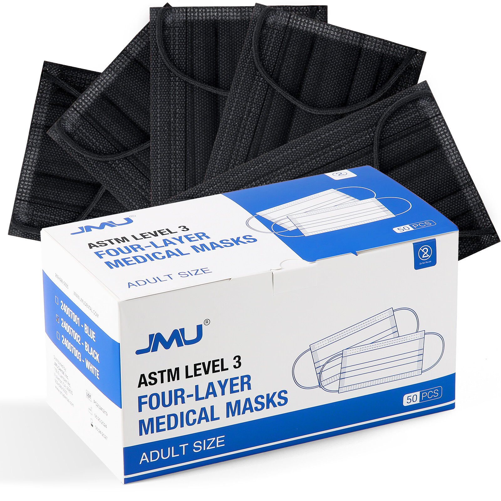 50pcs/box ASTM Medical Masks Adult Size Level 3 Four-Layer 17.5*9.5cm Assorted