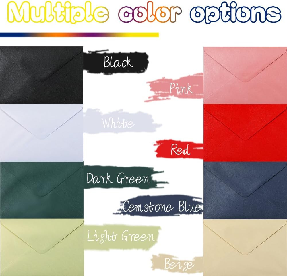 A7 Self-Sealing White Envelopes 50 Pcs – 5X7 Inches (5.31×7.67In) Premium 120G P