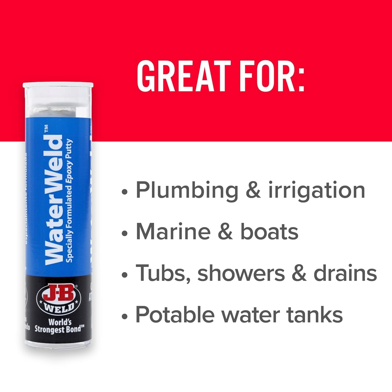 Versatile 2 oz WaterWeld Epoxy Putty Stick – Quick Drying, Waterproof Solution