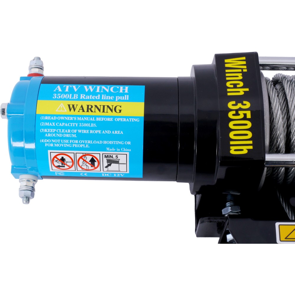 3500LBS Electric Winch 12V ATV UTV with Steel Cable, Wireless Remote & Roller…