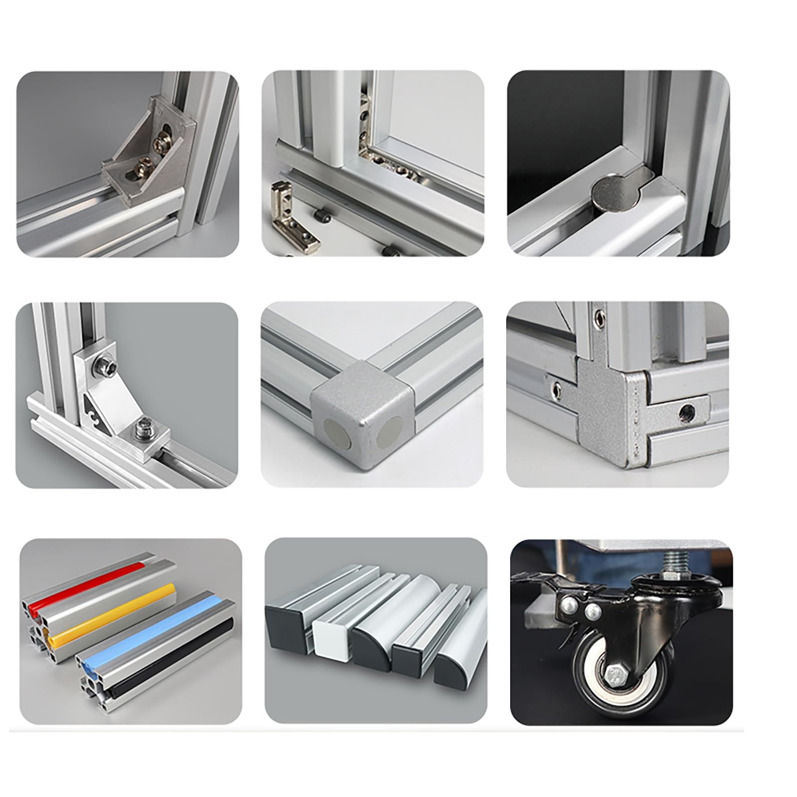 2020 Aluminum Extrusion T Slot 200mm Long Black 2 Pack 20×20 7.87 Inch