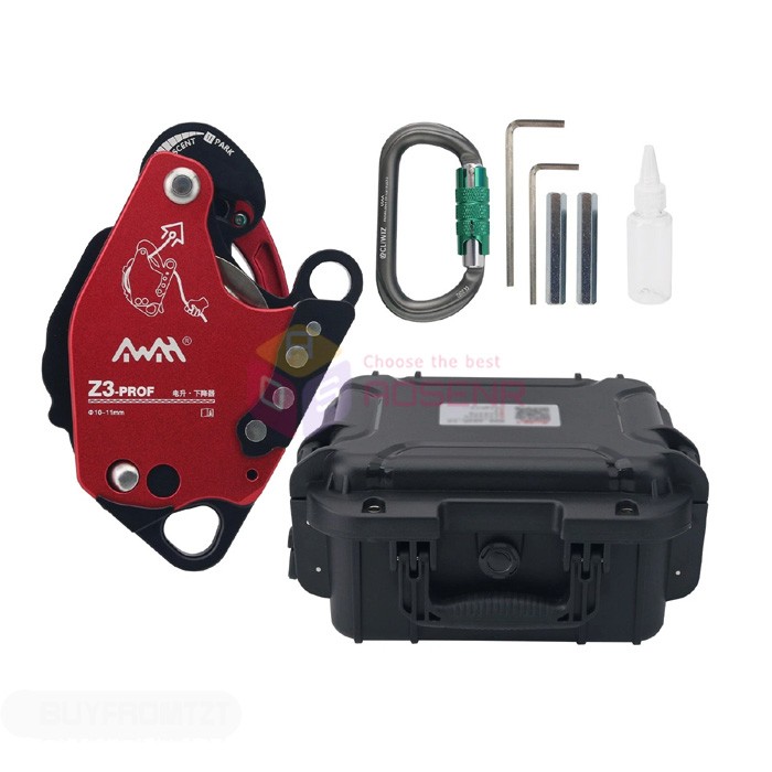 Z3-PROF Red Ascent Descent Device Electric Climbing Rope Ascender Descender