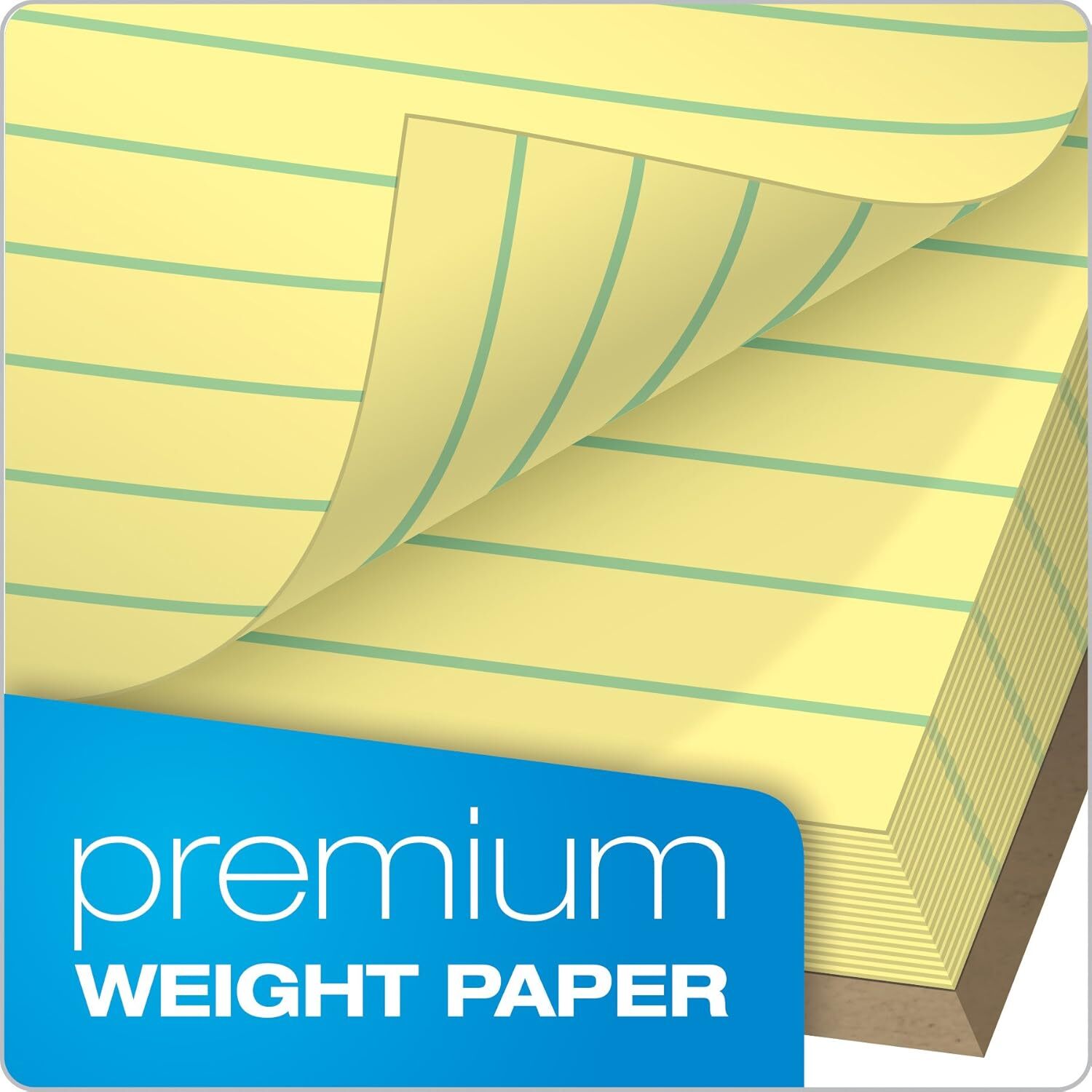 8.5 x 11 Legal Pads, 6 Pack, Premium Docket Gold Brand, Narrow Ruled, Thick Y…