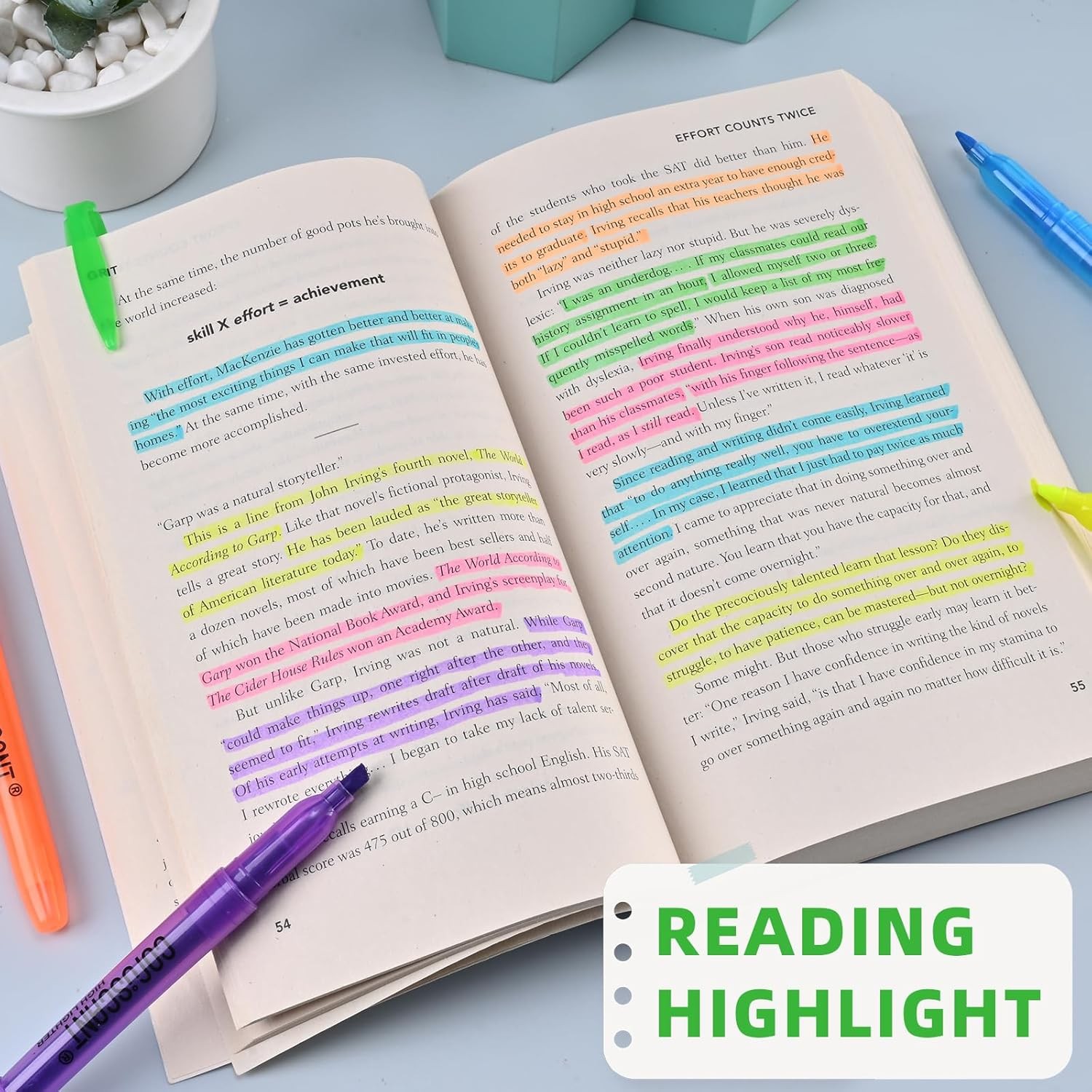 Highlighter 36 pack color highlighter color transparent visible fluorescent pen