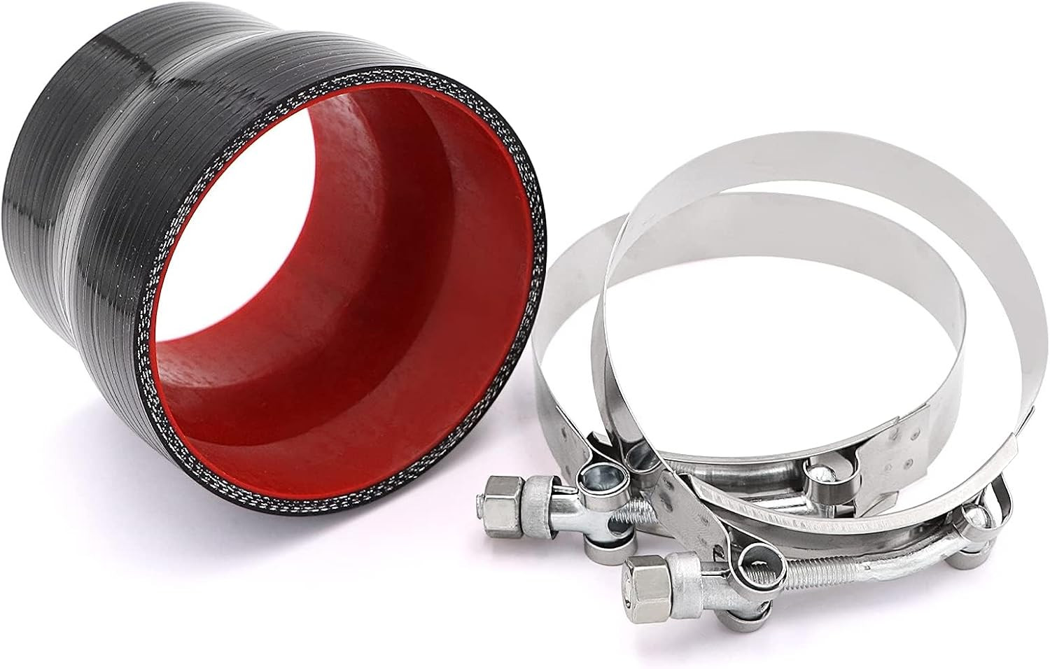 Straight Reducer Coupler Silicone Hose ID 3Inch to 3.5Inch 4-Ply with Stainless