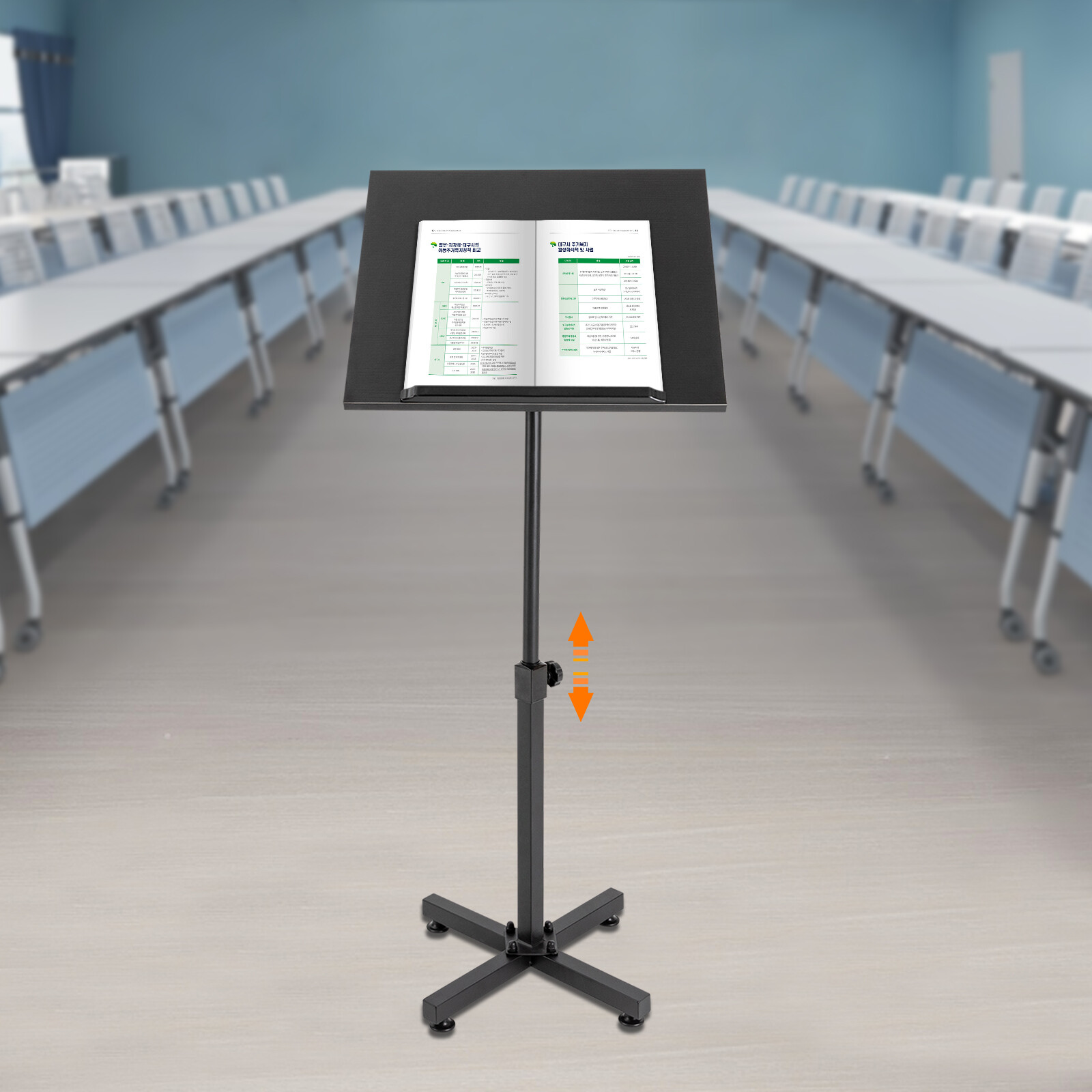 Classic Portable Lectern Podium Stand Height Adjustable Pulpitos Para Iglesias