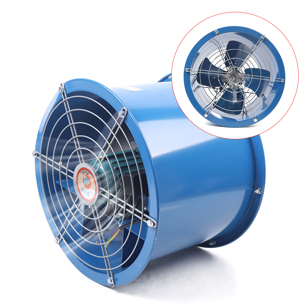 2000m /H Pipe Spray Booth Paint Fumes Exhaust Fan Axial Fan Cylinder 250W 10″