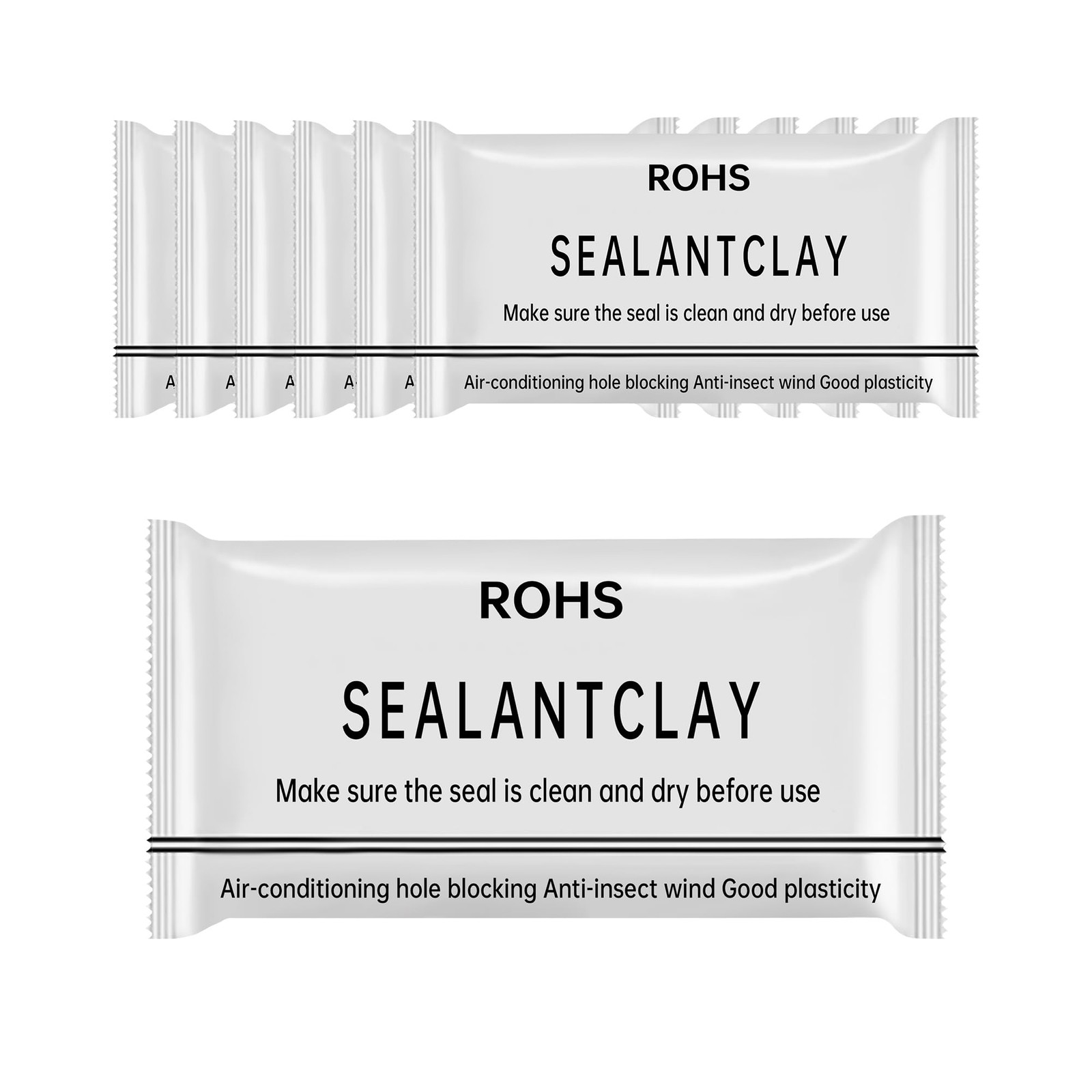 6 Pcs White Seal 7 x 2.4 x 3.7 inches, 6 Pack Putty（30g）
