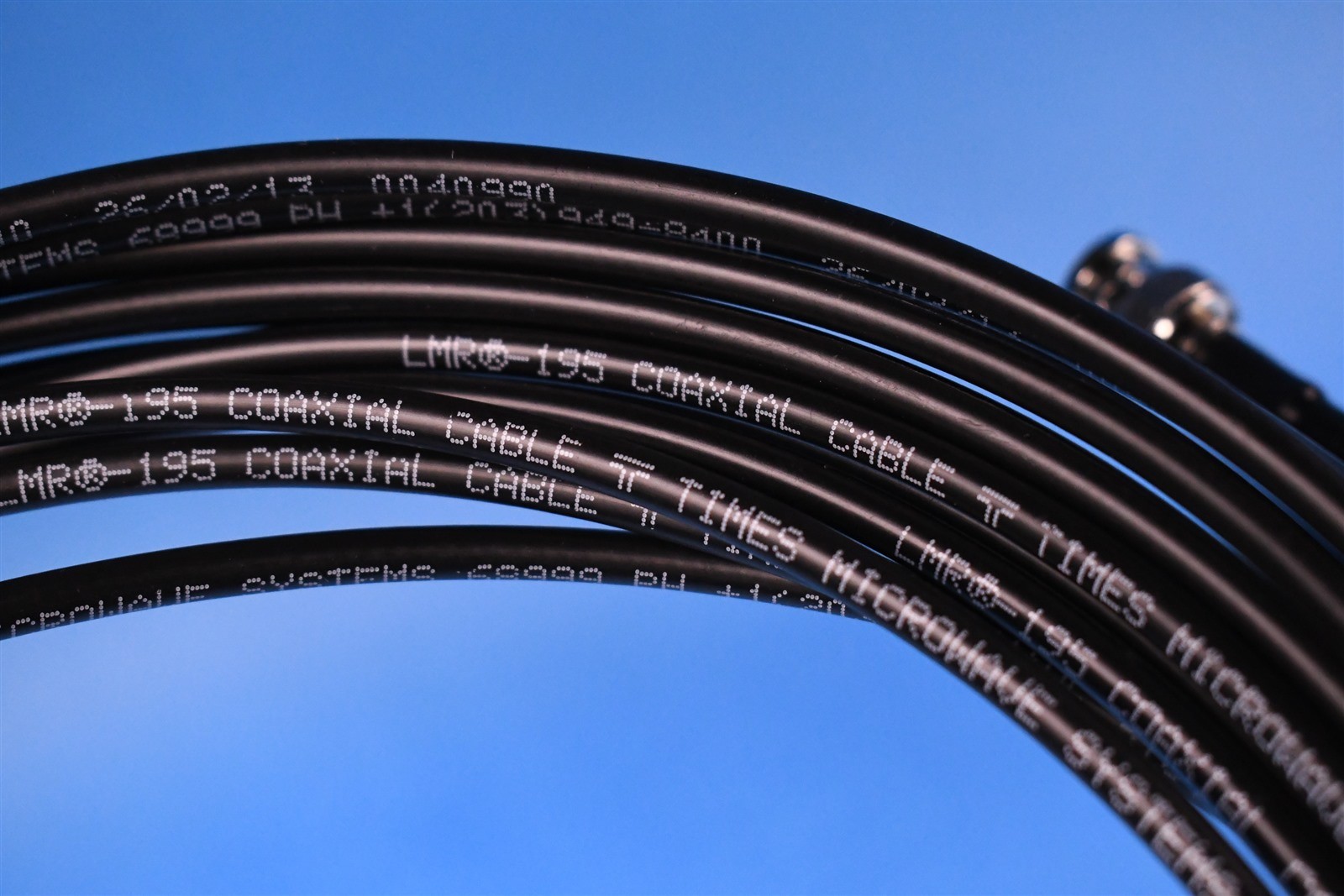25′ Times Microwave LMR-195 BNC-BNC RF Microwave Coaxial Cable RG-58 / RG-142