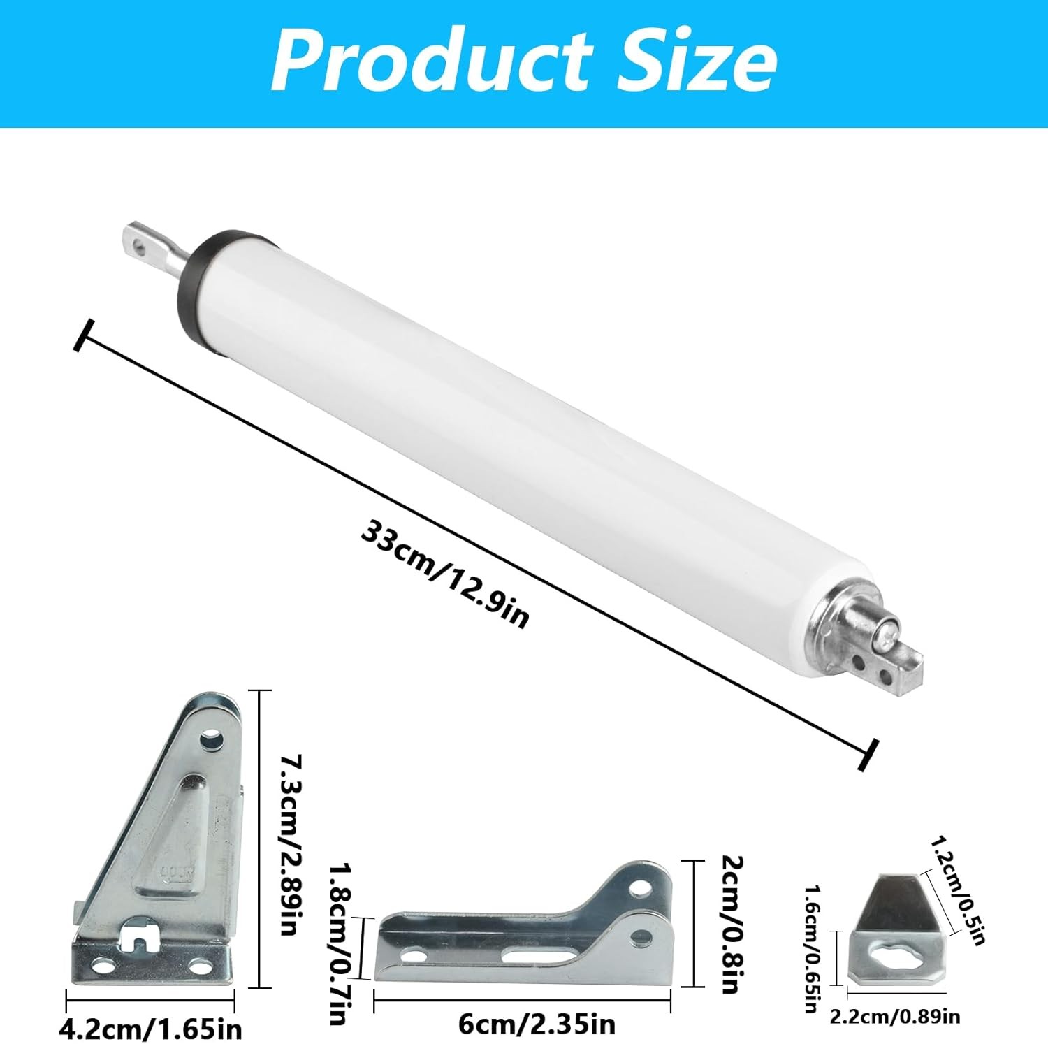 Pneumatic Screen & Storm Door Closer Kit Adjustable Heavy Duty Hardware White
