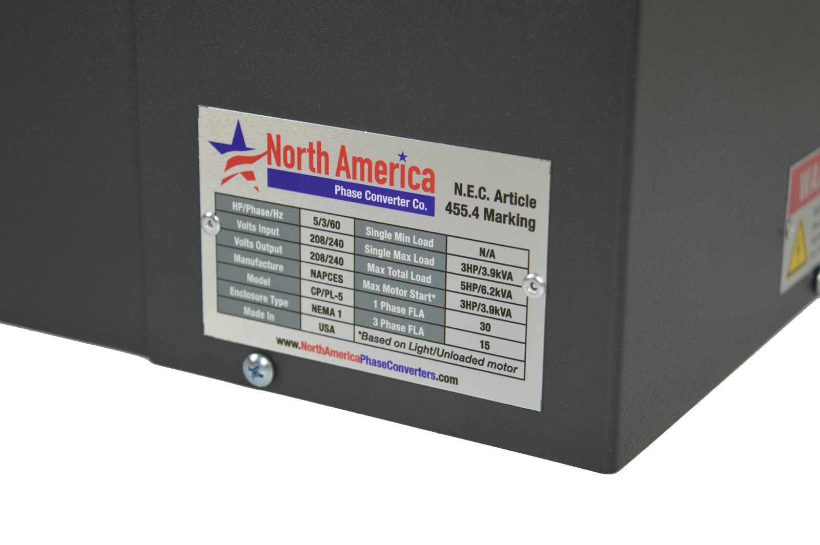 PL-5 Pro-Line 5HP Rotary Phase Converter – Built-In Starter, Made in USA