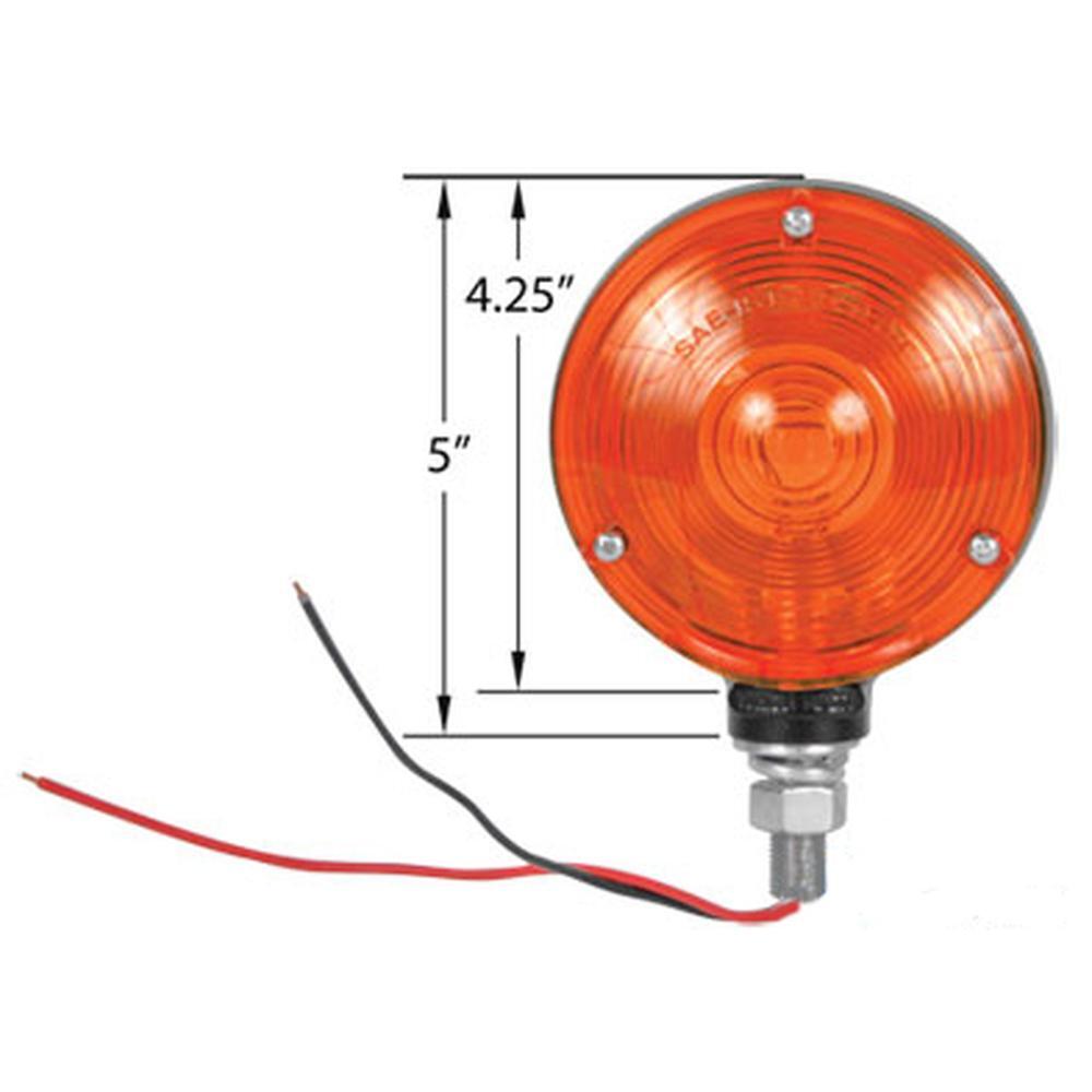 Amber Safety Warning Light for Tractor Metal Body Plastic Lens Heavy Duty
