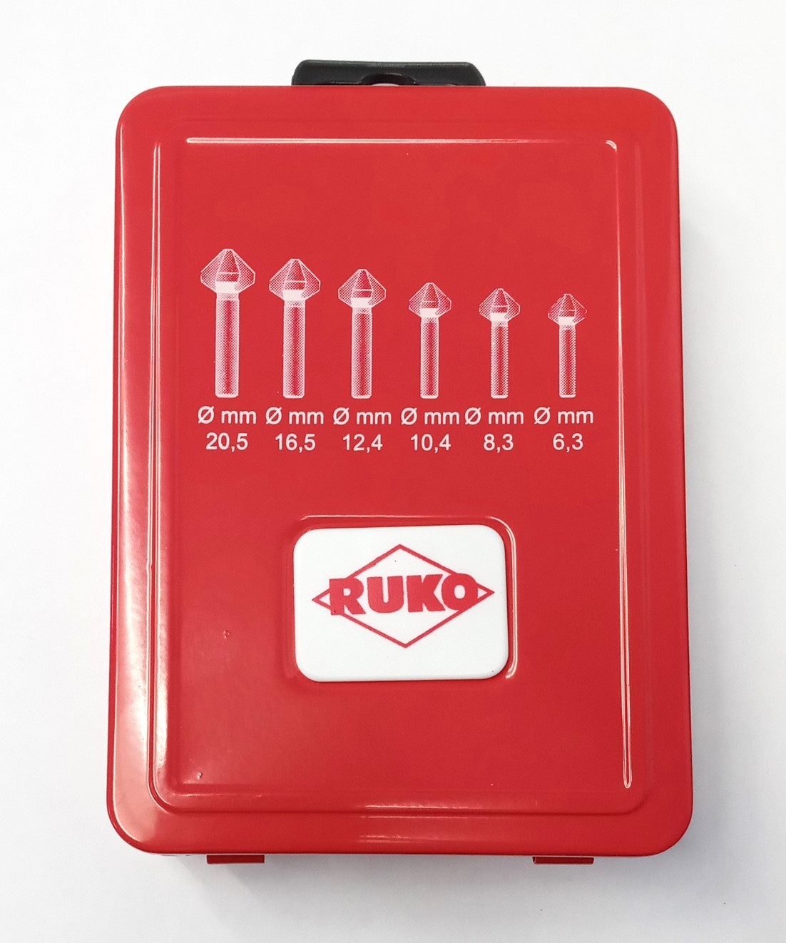 RUKO Countersink Set DIN 335 Type C 90° HSS – 6 pcs. 102152 Germany