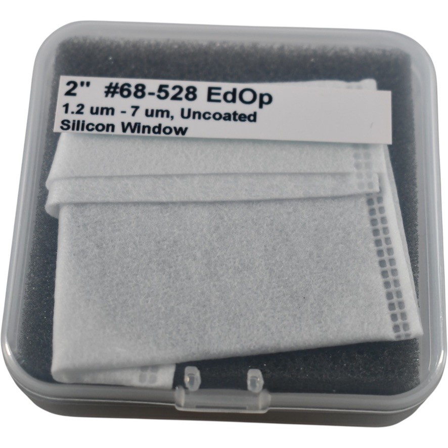 NEW Edmund Optics 68-528 Uncoated Silicon Infrared Window 2 Inch Dia 1mm Thick