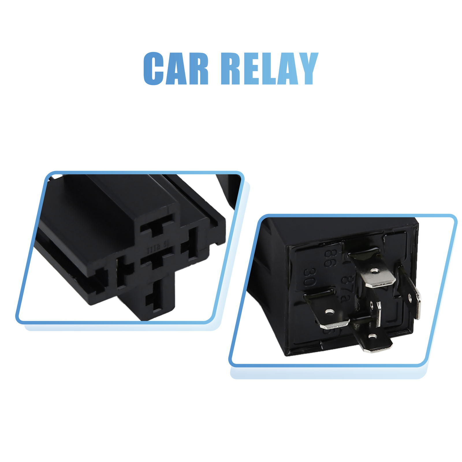 Universal 24V 40A SPDT Car Relay 5 Pin 5 Wires w/ Harness Socket Plug Pack of 5