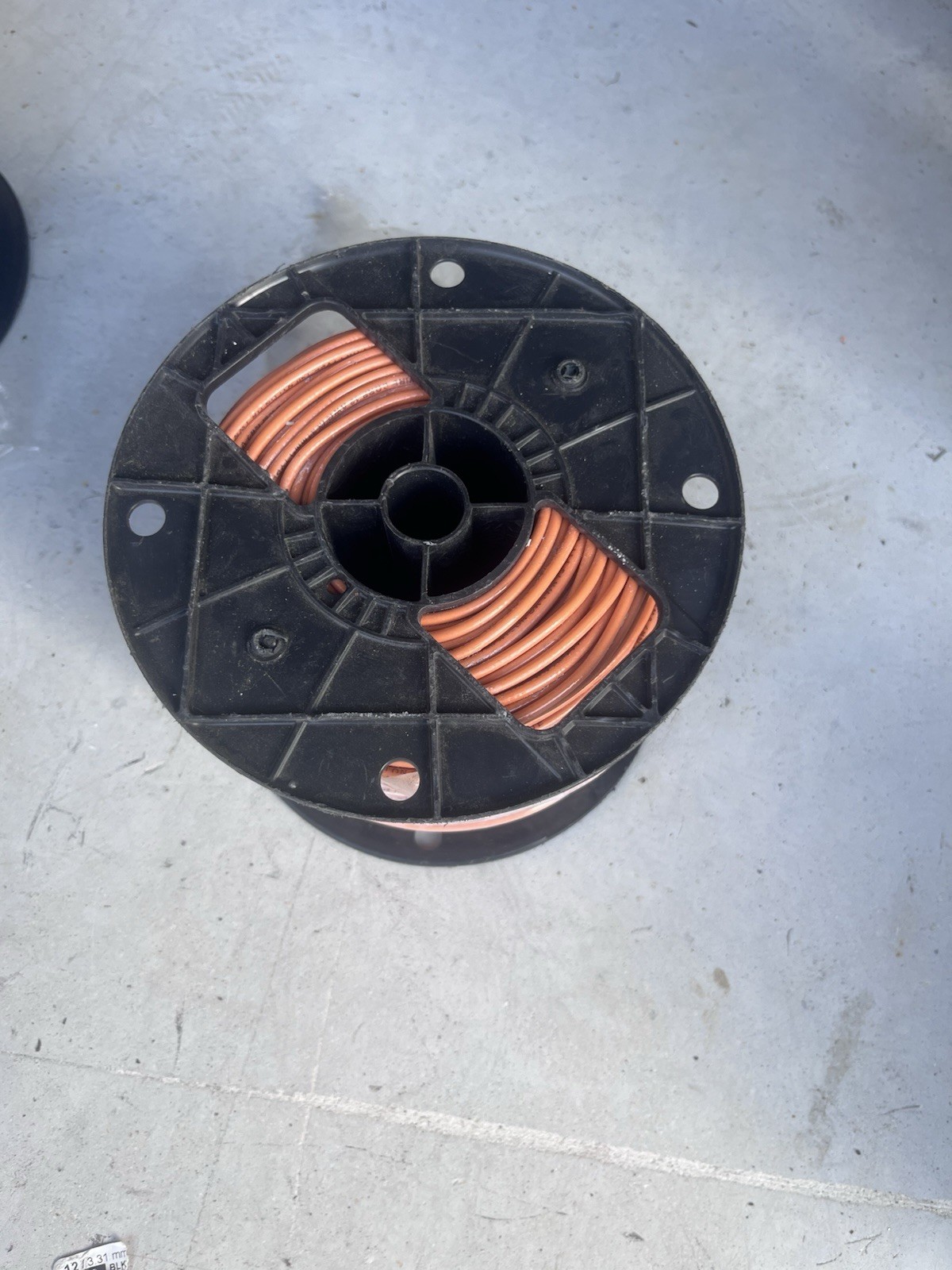 Solid Bare Copper Wire Single-Conductor 31-40A, Orange, Copper Color, on Spool