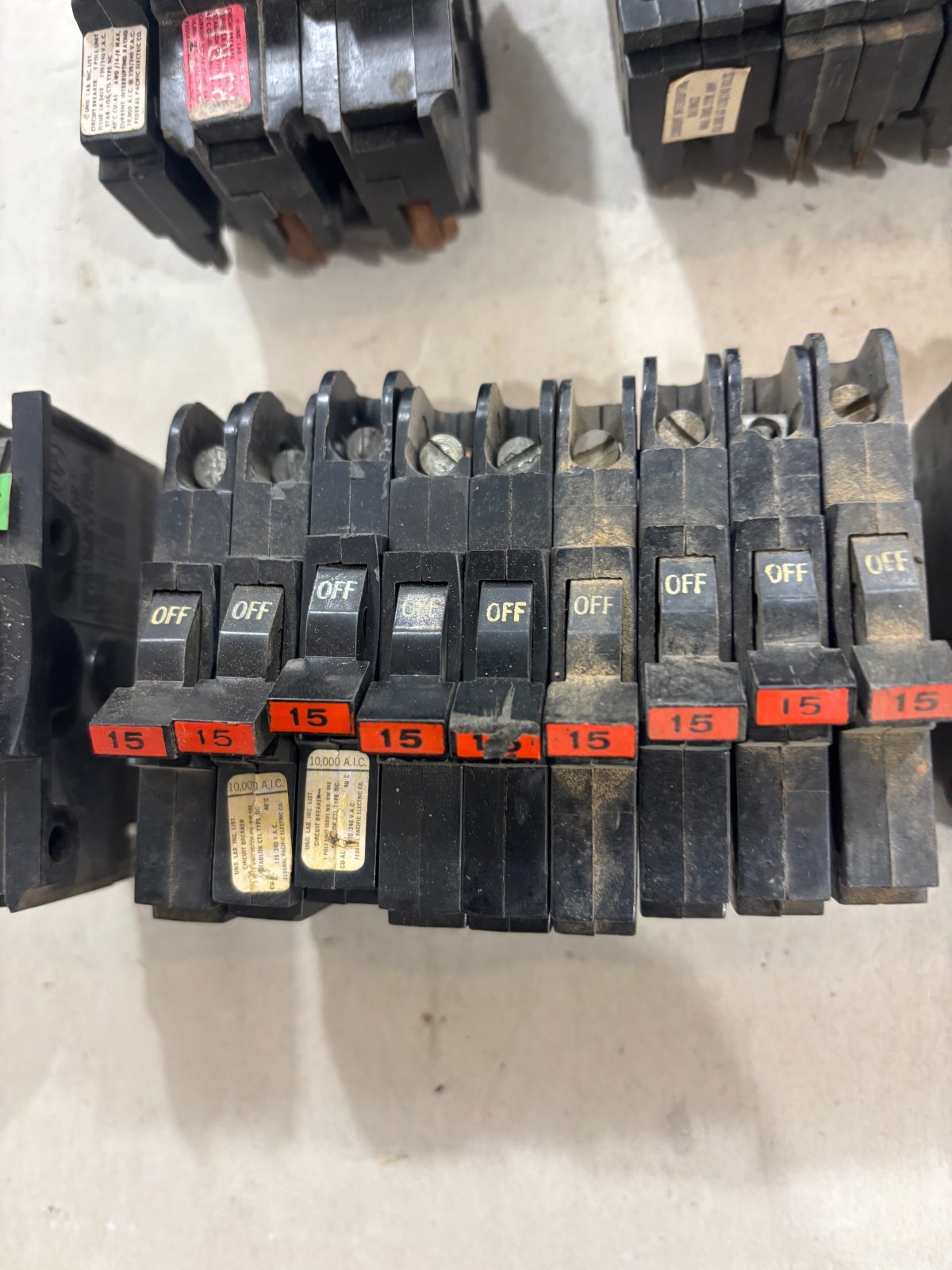 Lot of 40 – Federal Pacific/ American Stab-Lok Breakers