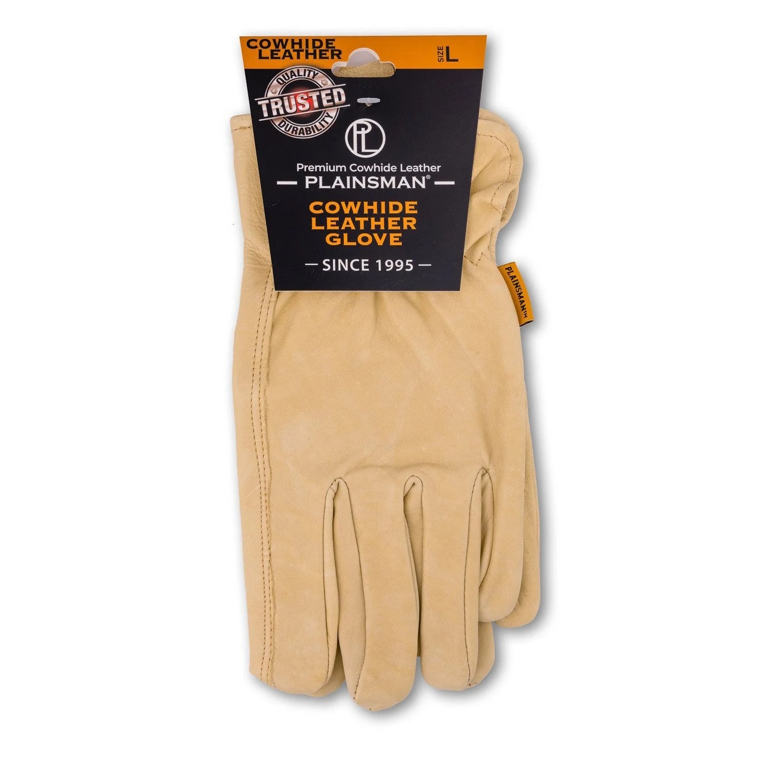 1 Pair Plainsman Premium COWHIDE Leather Gloves M-XL New with Tags