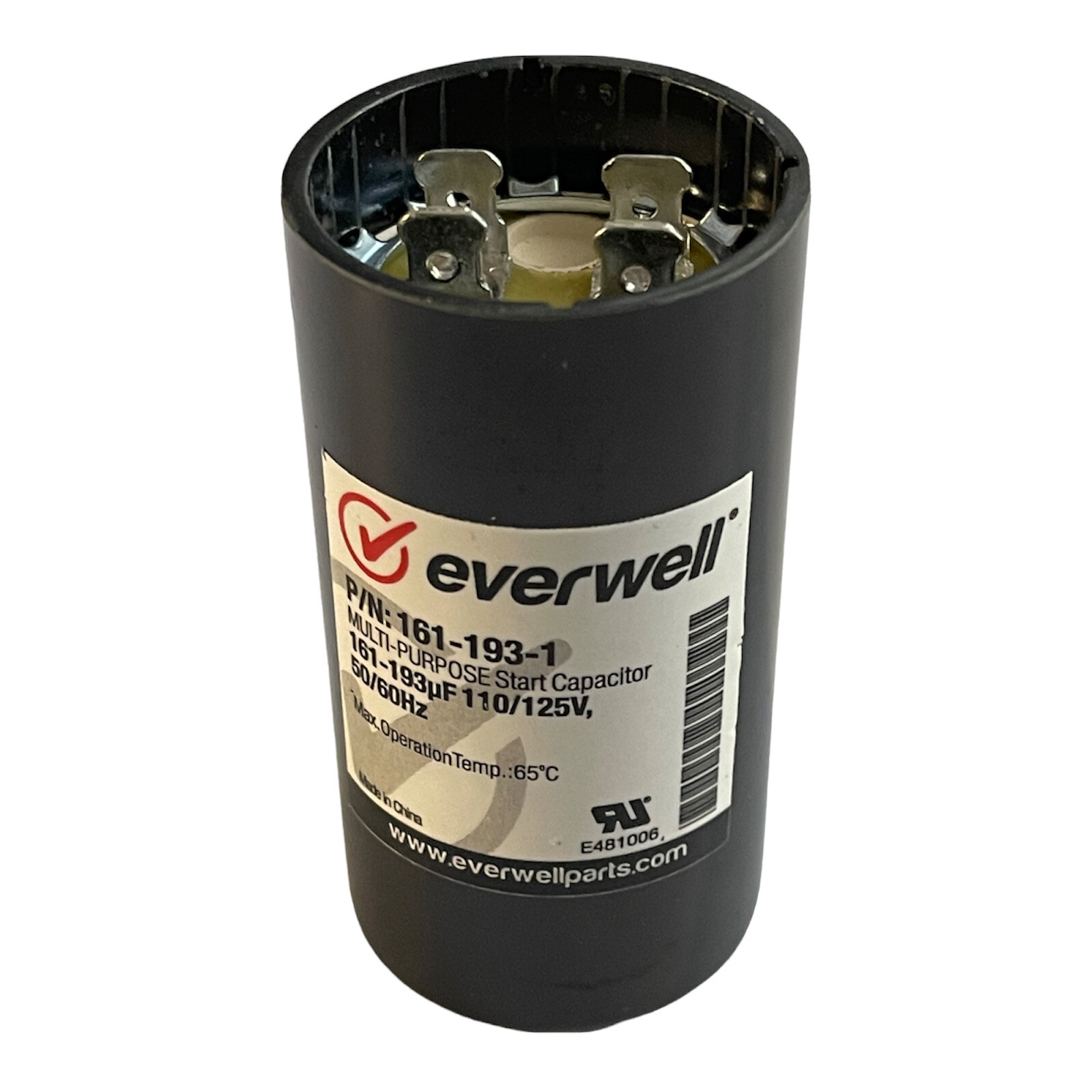 Motor Start Capacitor 161-193 MFD uF 110VAC 50/60Hz HVAC