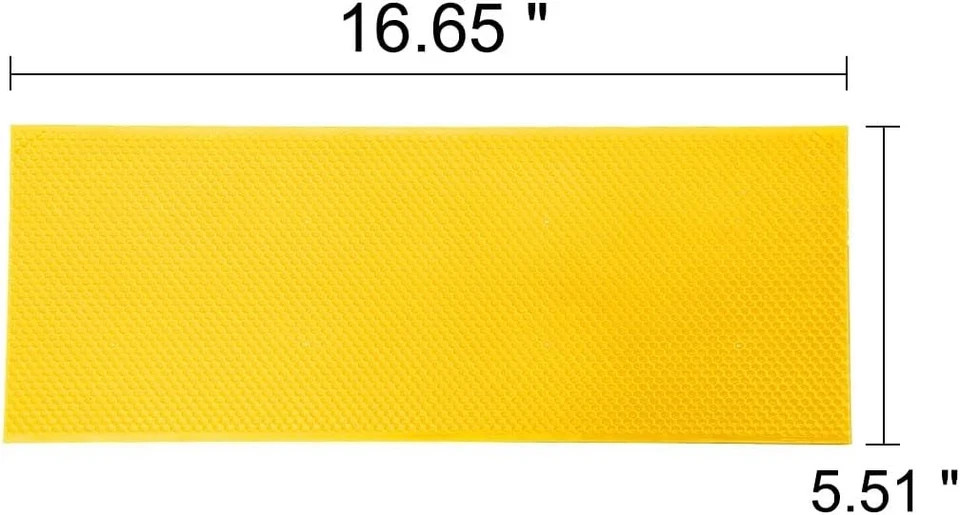 Beehive Foundation, 5-5/8-Inch Medium Beeswax Sheets, 10 Pcs Bee Hive Beeswax Co