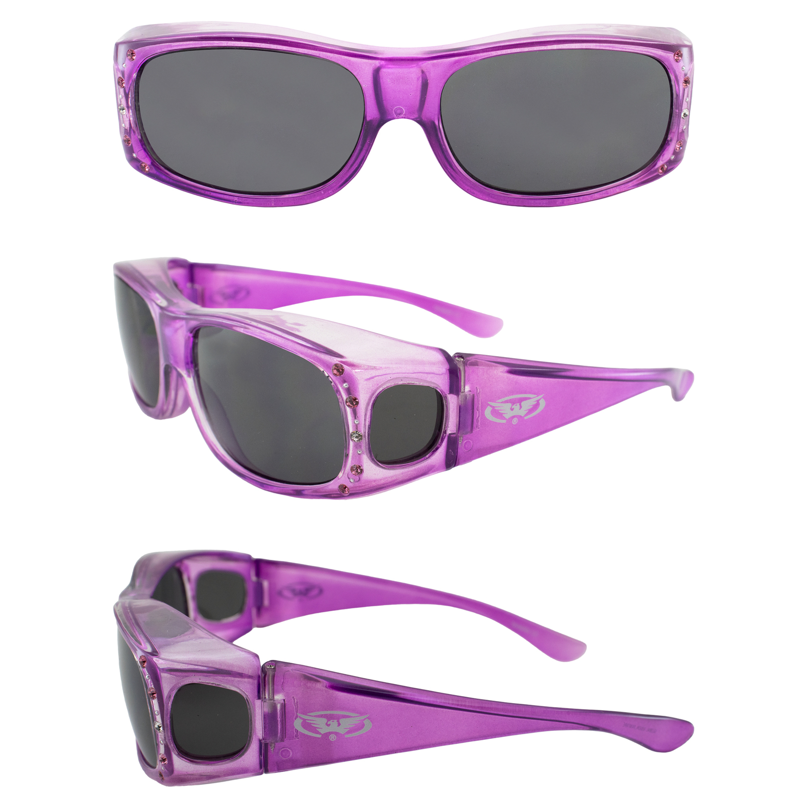 GLOBAL VISION FANFARE FIT OVER SAFETY GLASSES SIDE SHIELD SHATTERPROOF UV400