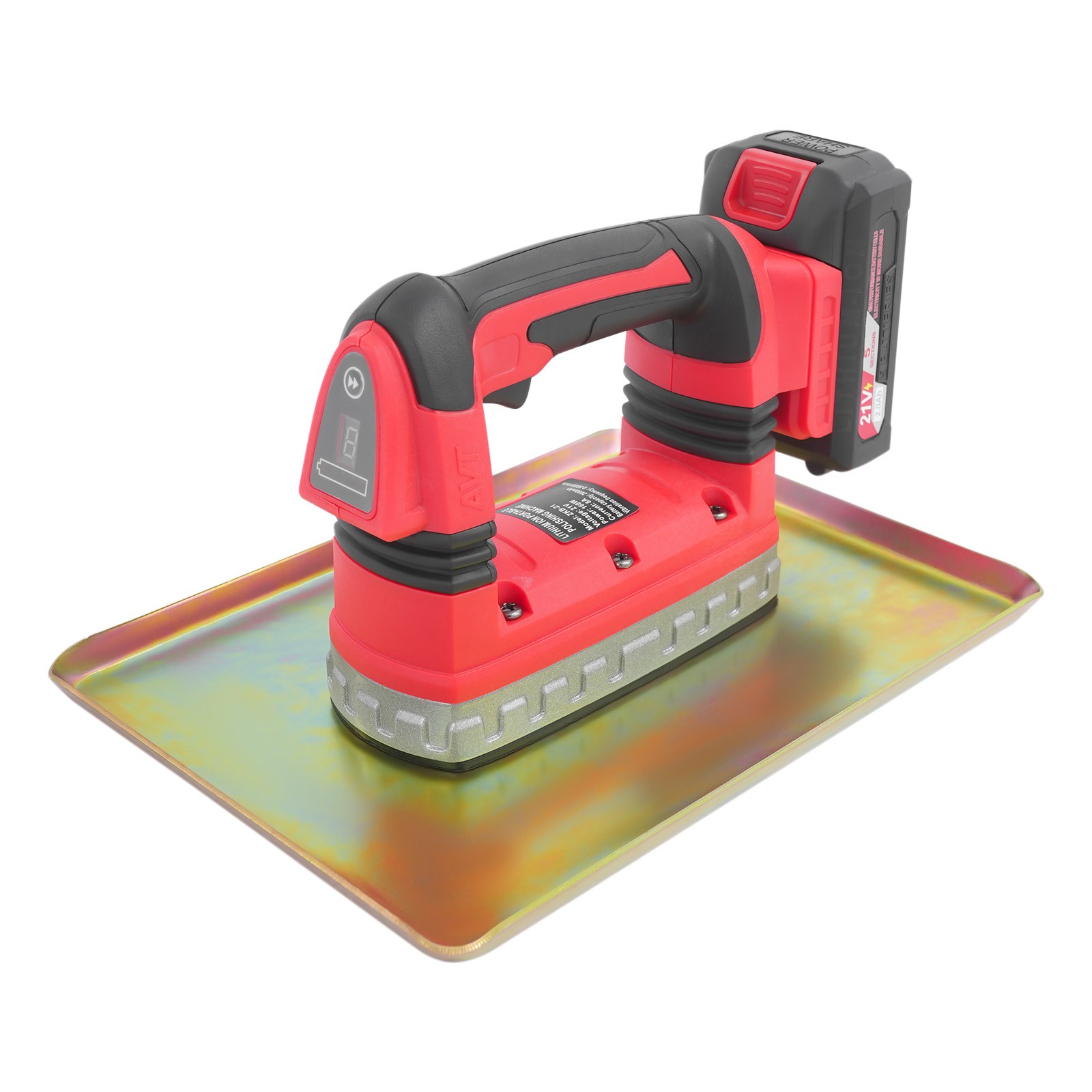 Cordless Concrete Flat Plate Vibrator – Lightweight & Efficient Troweling Tool.