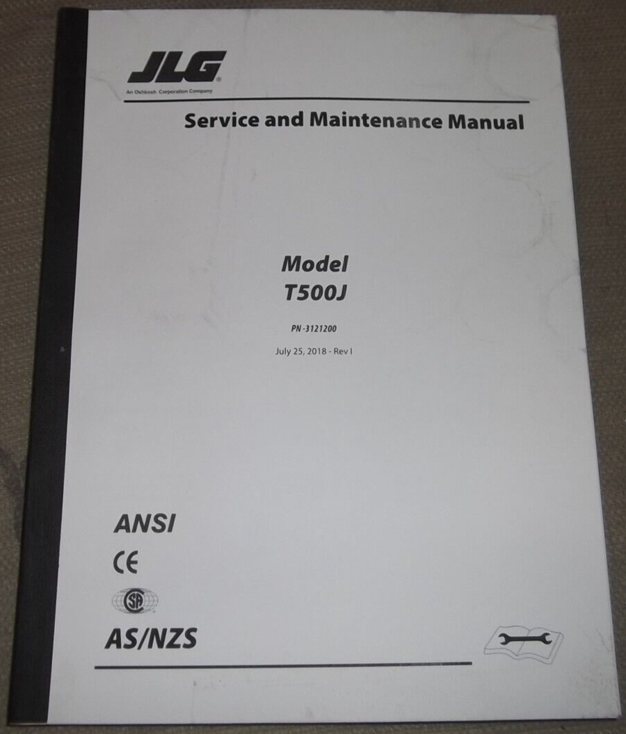 JLG T500J TOW BEHIND BOOM LIFT SERVICE SHOP REPAIR MAINTENANCE MANUAL BOOK